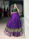 Nnk1135 Poly Cotton Printed With Zari Weaving Work Lehenga With Blouse Wholesale In India